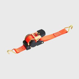 Wholesale heavy-duty automatic retractable ratchet tie down strap, self-winding polyester cargo lashing belt with S-hooks for pickup truck factory supplier.